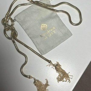 NWOT Kendra Scott Large Gold Necklace